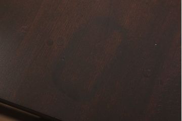 アンティーク家具　引き出し2杯付き!天板カバ材の大きな平机(ダイニングテーブル)