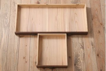 アンティーク家具　古民具・骨董　当時物の引出し付き!古い木製ローボード(裁ち板)