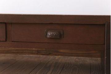 アンティーク家具　古民具・骨董　当時物の引出し付き!古い木製ローボード(裁ち板)