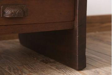 アンティーク家具　古民具・骨董　当時物の引出し付き!古い木製ローボード(裁ち板)