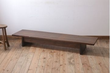 アンティーク家具　古民具・骨董　当時物の引出し付き!古い木製ローボード(裁ち板)