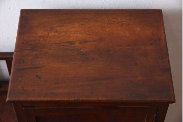 アンティーク家具　大正ロマン　高級品　古い栓材の豪奢な両袖机