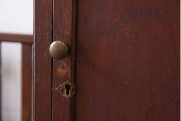 アンティーク家具　大正ロマン　高級品　古い栓材の豪奢な両袖机