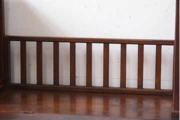 アンティーク家具　大正ロマン　高級品　古い栓材の豪奢な両袖机