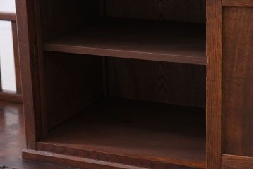 アンティーク家具　大正ロマン　高級品　古い栓材の豪奢な両袖机