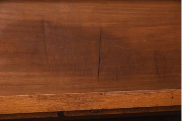 アンティーク家具　大正ロマン　高級品　古い栓材の豪奢な両袖机