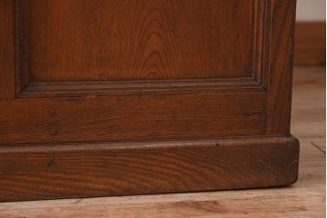 アンティーク家具　大正ロマン　高級品　古い栓材の豪奢な両袖机