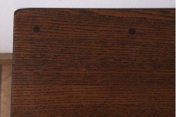 レトロ家具　昭和レトロ!ナラ材製　古い木味が魅力的な角スツール