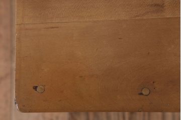 レトロ家具　昭和レトロ!古い木味が魅力的な角スツール(1)