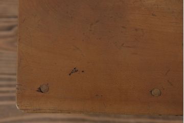 レトロ家具　昭和レトロな古い学校の角スツール(2)