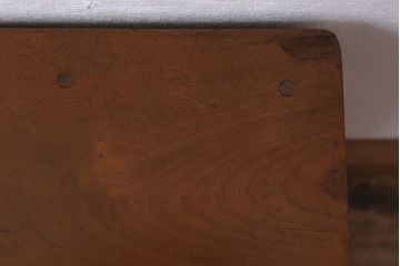 レトロ家具　昭和レトロな古い学校のアンティーク角スツール(3)