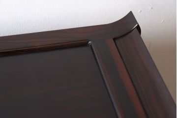 アンティーク家具　唐木・縞黒檀材!上品なアンティーク飾り棚(茶棚)