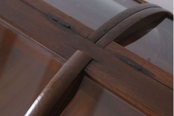 アンティーク家具　栗材・檜材製　大型!古い店舗のおしゃれなショーケース(ガラスケース)