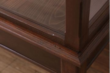 アンティーク家具　栗材・檜材製　大型!古い店舗のおしゃれなショーケース(ガラスケース)