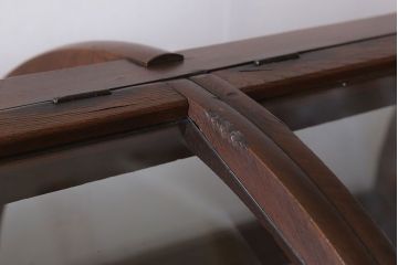 アンティーク家具　栗材・檜材製　大型!古い店舗のおしゃれなショーケース(ガラスケース)