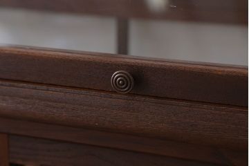 アンティーク家具　栗材・檜材製　大型!古い店舗のおしゃれなショーケース(ガラスケース)