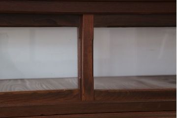 アンティーク家具　栗材・檜材製　大型!古い店舗のおしゃれなショーケース(ガラスケース)