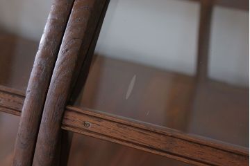 アンティーク家具　栗材・檜材製　大型!古い店舗のおしゃれなショーケース(ガラスケース)
