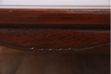アンティーク家具　鎌倉彫　時代物　漆塗り　彫刻が美しい和製アンティークの大ぶりな座卓(1)