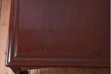 アンティーク家具　鎌倉彫　時代物　漆塗り　彫刻が美しい和製アンティークの大ぶりな座卓(2)