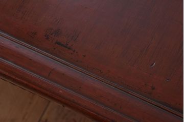 アンティーク家具　鎌倉彫　時代物　漆塗り　彫刻が美しい和製アンティークの大ぶりな座卓(2)