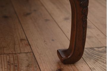 アンティーク家具　鎌倉彫　時代物　漆塗り　彫刻が美しい和製アンティークの大ぶりな座卓(2)