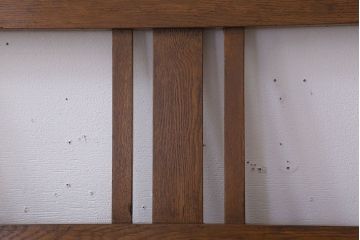 レトロ家具　古いナラ材のナチュラルレトロなアンティークソファベンチ