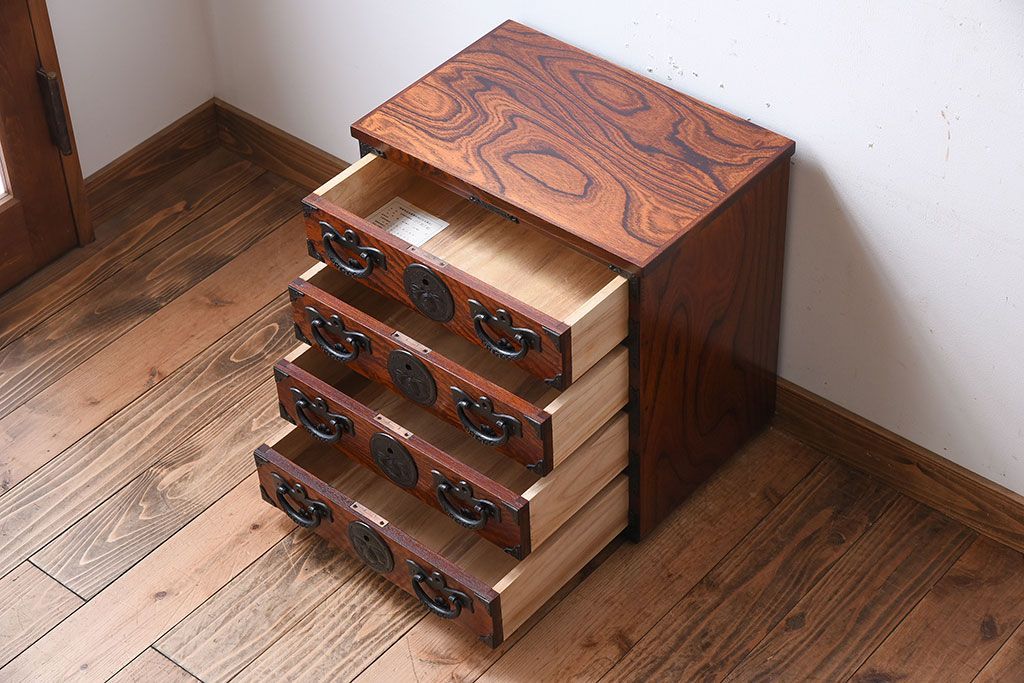 中古　伝統民芸家具　岩谷堂箪笥　No.423　1.5尺　抽出箱(小箪笥)(定価約15万円)
