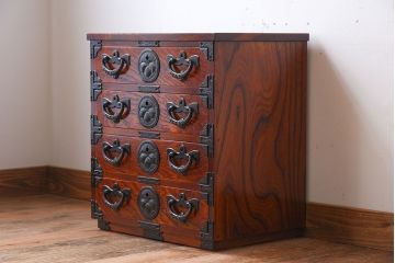 中古　伝統民芸家具　岩谷堂箪笥　No.423　1.5尺　抽出箱(小箪笥)(定価約15万円)