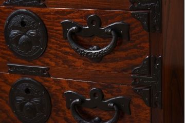 中古　伝統民芸家具　岩谷堂箪笥　No.423　1.5尺　抽出箱(小箪笥)(定価約15万円)