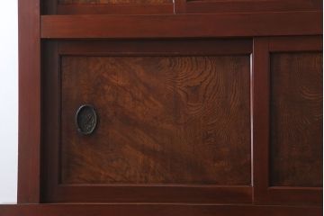 アンティーク家具　古民具・骨董　鏡板・前板欅材!味わい深いアンティーク金沢水屋箪笥