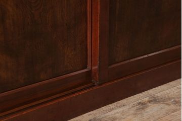 アンティーク家具　古民具・骨董　鏡板・前板欅材!味わい深いアンティーク金沢水屋箪笥