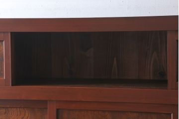 アンティーク家具　古民具・骨董　鏡板・前板欅材!味わい深いアンティーク金沢水屋箪笥
