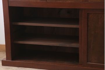 アンティーク家具　古民具・骨董　鏡板・前板欅材!味わい深いアンティーク金沢水屋箪笥