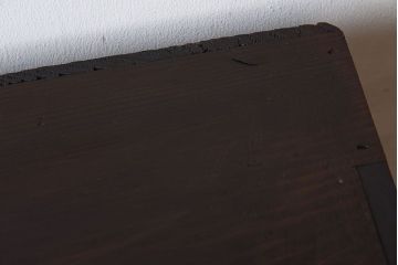 アンティーク家具　前面縞黒檀　衣装盆付き!小ぶりな観音箪笥(衣装箪笥)