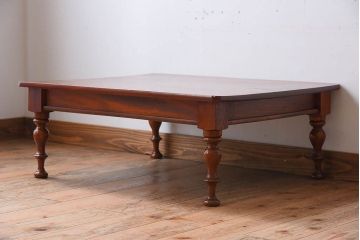 アンティーク家具　大正期　総欅材のセンターテーブル(座卓)