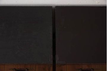 アンティーク家具　明治〜大正期!古民具・骨董　漆塗り　杉材製の重ね会津箪笥(衣装箪笥)