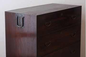アンティーク家具　前面縞黒檀　関西産!上品な衣装箪笥(チェスト)