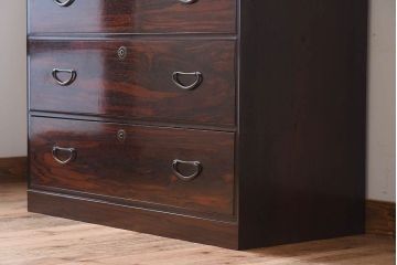 アンティーク家具　前面縞黒檀　関西産!上品な衣装箪笥(チェスト)