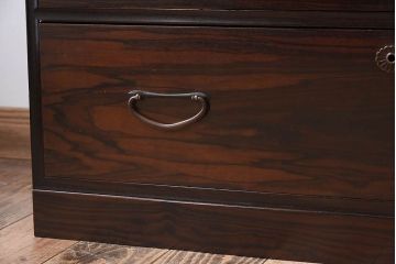 アンティーク家具　前面縞黒檀　関西産!上品な衣装箪笥(チェスト)
