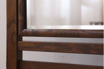 アンティーク雑貨　古い桑材製の上品なアンティーク姿見(ミラー・鏡)
