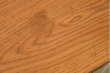 アンティーク家具　ホワイトオーク天板　ネームプレート付き!25杯引き出しのペイントサイドボード