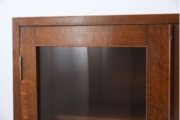 レトロ家具　和製アンティーク　ナラ材製!レトロモダンな小ぶり本箱(ブックケース)