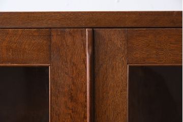 レトロ家具　和製アンティーク　ナラ材製!レトロモダンな小ぶり本箱(ブックケース)