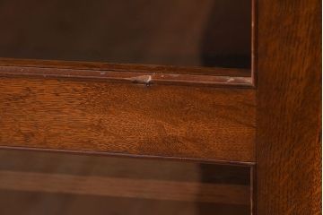 レトロ家具　和製アンティーク　ナラ材製!レトロモダンな小ぶり本箱(ブックケース)