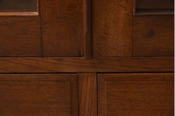 レトロ家具　和製アンティーク　ナラ材製!レトロモダンな小ぶり本箱(ブックケース)