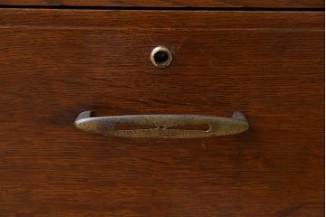 レトロ家具　和製アンティーク　ナラ材製!レトロモダンな小ぶり本箱(ブックケース)