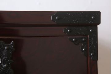 【N様ご成約分】中古　岩谷堂箪笥　手打ち金具　木地呂塗り　上質な重ね衣装箪笥