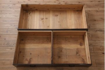 アンティーク家具　古民具・骨董　前面欅材製　江戸期の三国車箪笥