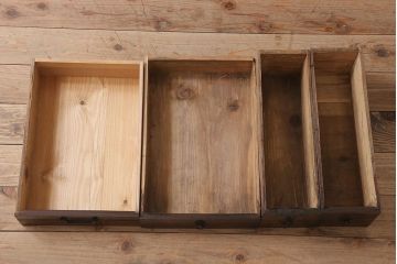 アンティーク家具　古民具・骨董　前面欅材製　江戸期の三国車箪笥